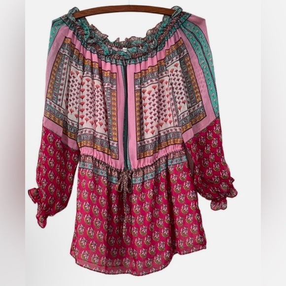 Diane Von Furstenberg Tops - Diane Von Furstenberg boho peasant top